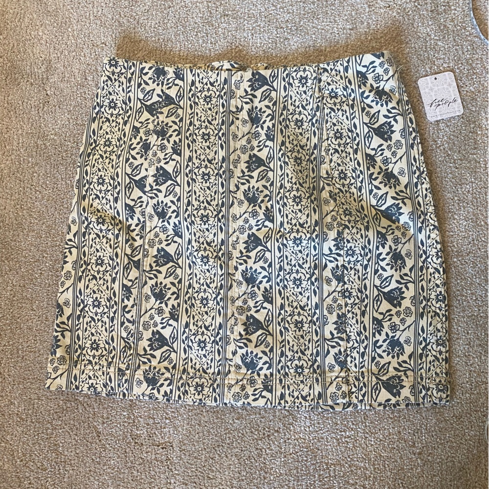 NWT Free People Modern Femme Denim Miniskirt